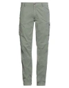 Aeronautica Militare Man Pants Military Green Size 40 Cotton, Elastane In Gray