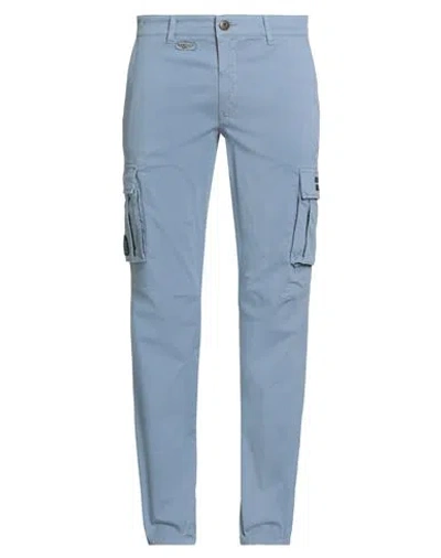 Aeronautica Militare Man Pants Slate Blue Size 42 Cotton, Elastane