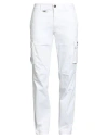 Aeronautica Militare Man Pants White Size 32 Cotton, Elastane In Gray