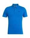 Aeronautica Militare Man Polo Shirt Azure Size M Cotton, Elastane In Blue