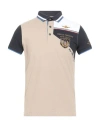 Aeronautica Militare Man Polo Shirt Beige Size M Cotton, Elastane In Neutral