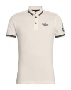 Aeronautica Militare Man Polo Shirt Cream Size M Cotton, Elastane In Neutral
