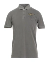 Aeronautica Militare Man Polo Shirt Grey Size M Cotton In Gray
