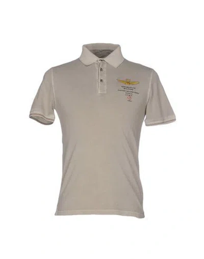 Aeronautica Militare Man Polo Shirt Grey Size S Cotton In Gray
