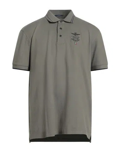Aeronautica Militare Man Polo Shirt Sage Green Size 3xl Cotton