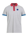 Aeronautica Militare Man Polo Shirt Light Grey Size L Cotton, Elastane In Gray