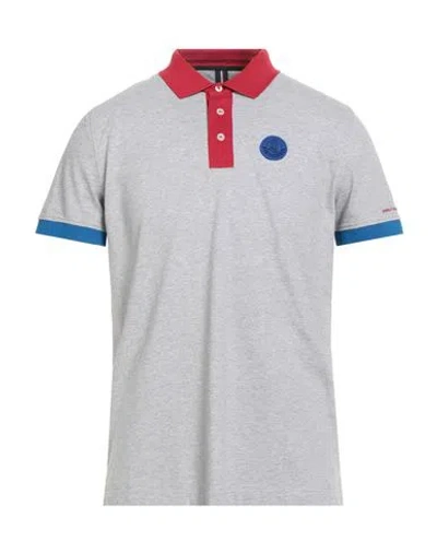 Aeronautica Militare Man Polo Shirt Light Grey Size L Cotton, Elastane In Gray