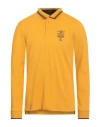 Aeronautica Militare Man Polo Shirt Mandarin Size L Cotton, Elastane In Mandarin