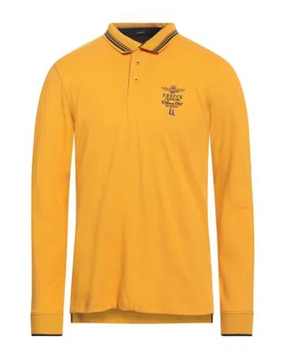 Aeronautica Militare Man Polo Shirt Mandarin Size L Cotton, Elastane