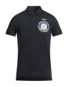 Aeronautica Militare Man Polo Shirt Midnight Blue Size M Cotton, Elastane In Blue