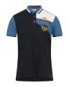 Aeronautica Militare Man Polo Shirt Midnight Blue Size M Cotton, Elastane