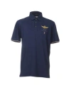 Aeronautica Militare Man Polo Shirt Midnight Blue Size S Cotton In Blue