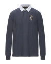 Aeronautica Militare Man Polo Shirt Midnight Blue Size S Cotton In Blue