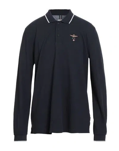 Aeronautica Militare Man Polo Shirt Midnight Blue Size Xxl Cotton