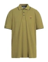 Aeronautica Militare Man Polo Shirt Military Green Size Xxl Cotton