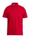 Aeronautica Militare Man Polo Shirt Red Size L Cotton, Elastane
