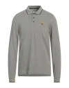 Aeronautica Militare Man Polo Shirt Sage Green Size Xl Cotton, Elastane