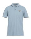 Aeronautica Militare Man Polo Shirt Sky Blue Size 3xl Cotton