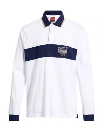 Aeronautica Militare Man Polo Shirt White Size 4xl Cotton