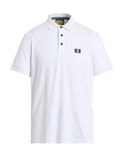 Aeronautica Militare Man Polo Shirt White Size Xxl Cotton