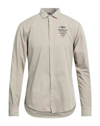 Aeronautica Militare Man Shirt Beige Size S Cotton