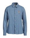Aeronautica Militare Man Shirt Pastel Blue Size Xl Linen
