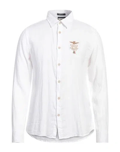 Aeronautica Militare Man Shirt White Size 4xl Linen