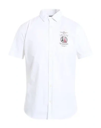 Aeronautica Militare Man Shirt White Size S Cotton, Elastane