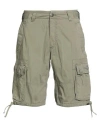 Aeronautica Militare Man Shorts & Bermuda Shorts Khaki Size 28 Cotton In Green