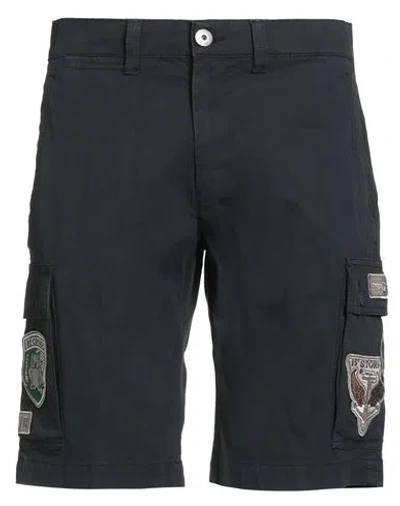 Aeronautica Militare Man Shorts & Bermuda Shorts Midnight Blue Size 34 Cotton, Elastane In Gray