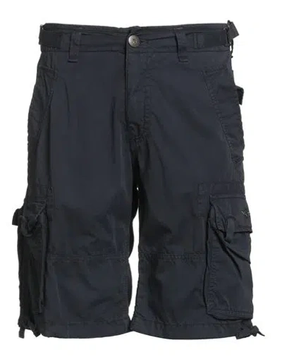 Aeronautica Militare Man Shorts & Bermuda Shorts Navy Size 28 Cotton In Blue