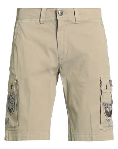 Aeronautica Militare Man Shorts & Bermuda Shorts Sage Green Size 32 Cotton, Elastane In Neutral