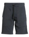 Aeronautica Militare Man Shorts & Bermuda Shorts Slate Blue Size S Cotton