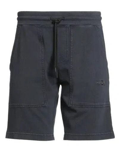 Aeronautica Militare Man Shorts & Bermuda Shorts Slate Blue Size S Cotton