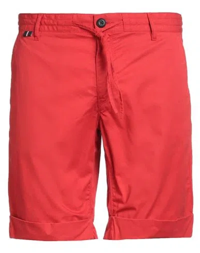 Aeronautica Militare Man Shorts & Bermuda Shorts Tomato Red Size 34 Cotton