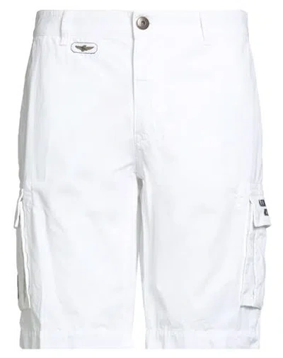 Aeronautica Militare Man Shorts & Bermuda Shorts White Size 40 Cotton