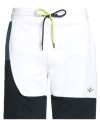 Aeronautica Militare Man Shorts & Bermuda Shorts White Size L Viscose, Nylon, Elastane In Multi