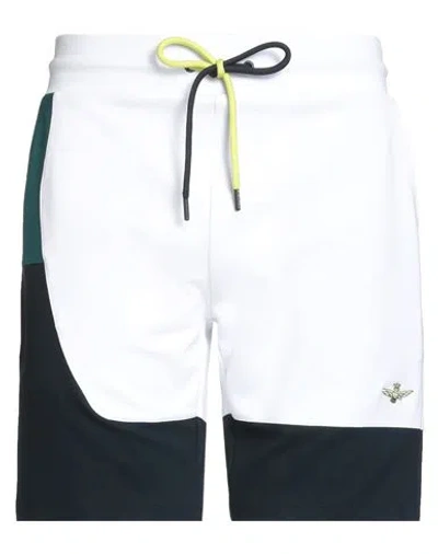 Aeronautica Militare Man Shorts & Bermuda Shorts White Size L Viscose, Nylon, Elastane In Multi