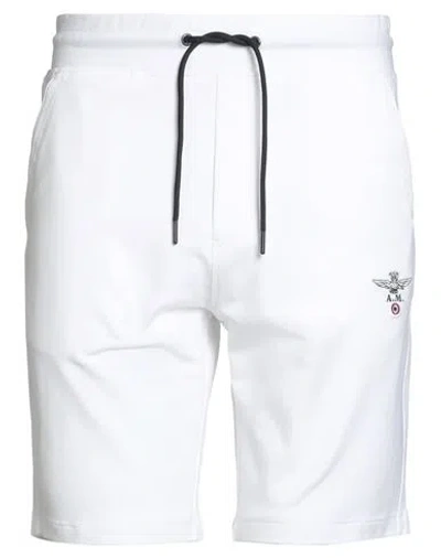 Aeronautica Militare Man Shorts & Bermuda Shorts White Size Xxl Cotton, Elastane