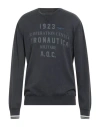 Aeronautica Militare Man Sweater Charcoal Size Xxl Cotton In Black
