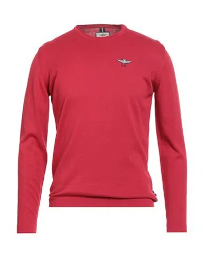 Aeronautica Militare Man Sweater Red Size M Cotton