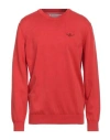 Aeronautica Militare Man Sweater Tomato Red Size 3xl Cotton