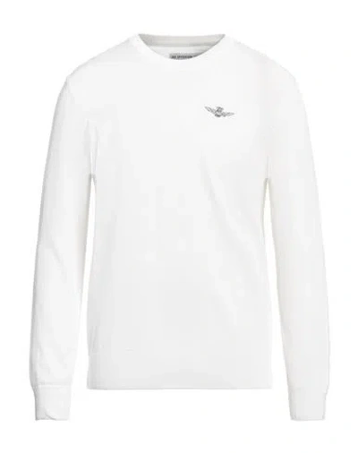 Aeronautica Militare Man Sweater White Size L Cotton