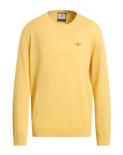 Aeronautica Militare Man Sweater Yellow Size Xxl Cotton
