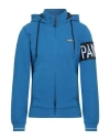 Aeronautica Militare Man Sweatshirt Azure Size Xl Cotton, Elastane In Blue