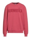 Aeronautica Militare Man Sweatshirt Coral Size 3xl Cotton In Pink