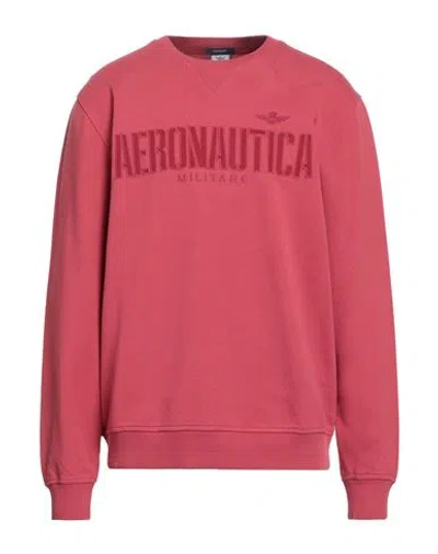 Aeronautica Militare Man Sweatshirt Coral Size 3xl Cotton In Pink