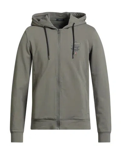 Aeronautica Militare Man Sweatshirt Khaki Size Xl Cotton, Elastane In Green