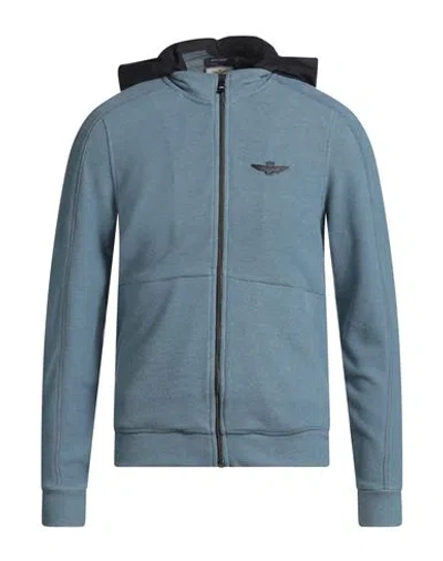 Aeronautica Militare Man Sweatshirt Light Blue Size M Polyester, Cotton