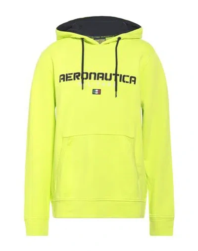 Aeronautica Militare Man Sweatshirt Lime Green Size Xxl Cotton